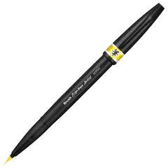 Ручка-кисть PENTEL &quot;Brush Sign Pen Artist&quot;, линия письма 0,5-5 мм, желтая, SESF30C-G, фото 1