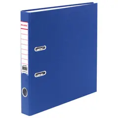 Папка-регистратор BRAUBERG с покрытием из ПВХ, 50 мм, синяя (удвоенный срок службы), 220888, фото 1