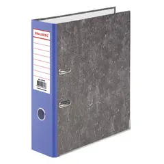 Папка-регистратор BRAUBERG, фактура стандарт, с мраморным покрытием, 80 мм, синий корешок, 220989, фото 1
