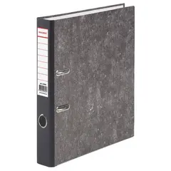 Папка-регистратор BRAUBERG, фактура стандарт, с мраморным покрытием, 50 мм, черный корешок, 220982, фото 1