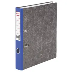 Папка-регистратор BRAUBERG, фактура стандарт, с мраморным покрытием, 50 мм, синий корешок, 220984, фото 1