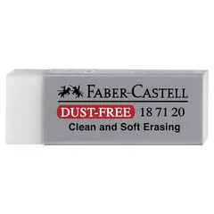 Ластик большой FABER-CASTELL &quot;Dust Free&quot;, 62x21,5x11,5 мм, белый, прямоугольный, ПВХ, 187120, фото 1