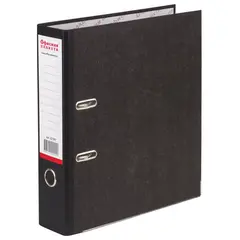 Папка-регистратор ОФИСНАЯ ПЛАНЕТА, фактура стандарт, с мраморным покрытием, 80 мм, черный корешок, 221997, фото 1