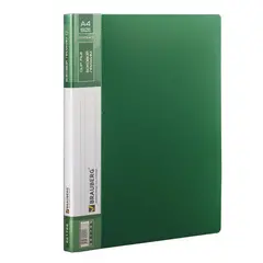 Папка с боковым металлическим прижимом и внутренним карманом BRAUBERG &quot;Contract&quot;, зеленая, до 100 л., 0,7 мм, 221789, фото 1