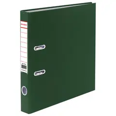 Папка-регистратор BRAUBERG с покрытием из ПВХ, 50 мм, зеленая (удвоенный срок службы), 221816, фото 1