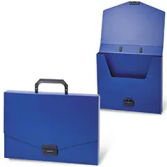 Портфель пластиковый BRAUBERG &quot;Energy&quot;, А4 (330х256х32 мм), без отделений, синий, 222082, фото 1