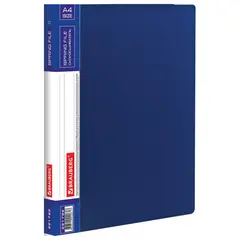 Папка с металлическим скоросшивателем и внутренним карманом BRAUBERG &quot;Contract&quot;, синяя, до 100 л., 0,7 мм, 221782, фото 1