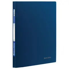 Папка с металлическим скоросшивателем BRAUBERG стандарт, синяя, до 100 листов, 0,6 мм, 221633, фото 1