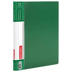 Папка с металлическим скоросшивателем и внутренним карманом BRAUBERG &quot;Contract&quot;, зеленая, до 100 л., 0,7 мм, 221784, фото 1