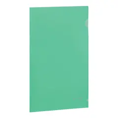 Папка-уголок жесткая BRAUBERG, зеленая, 0,15 мм, 221639, фото 1