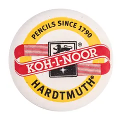 Ластик KOH-I-NOOR, 41х41х10 мм, белый, круглый, натуральный каучук, 6240, 6240041001KK, фото 1