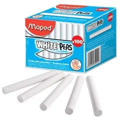 Мел белый MAPED, антипыль, набор 100 шт., круглый, 935020, фото 1