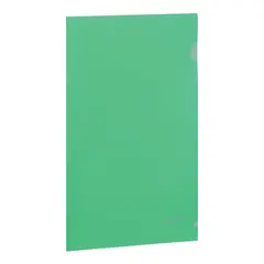 Папка-уголок BRAUBERG, зеленая, 0,10 мм, 223965, фото 1