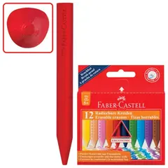 Мелки пластиковые FABER-CASTELL &quot;Grip&quot;, 12 цветов, трехгранные, картонная упаковка, подвес, 122520, фото 1