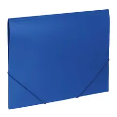 Папка на резинках BRAUBERG &quot;Office&quot;, синяя, до 300 листов, 500 мкм, 227712, фото 1
