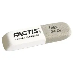 Ластик большой FACTIS Flex 24 DF, 74х20х10 мм, бело-серый, прямоугольный, синтетический каучук, CCF24DF, фото 1