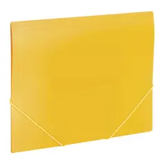 Папка на резинках BRAUBERG &quot;Office&quot;, желтая, до 300 листов, 500 мкм, 228082, фото 1