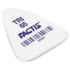 Ластик FACTIS TRI 65, 36х33х6 мм, белый, треугольный, синтетический каучук, PNFTRI65, фото 1