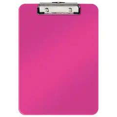 Доска-планшет LEITZ &quot;WOW&quot;, с верхним прижимом, A4, 320х228 мм, пластик, 1,7 мм, розовая, 39710023, фото 1