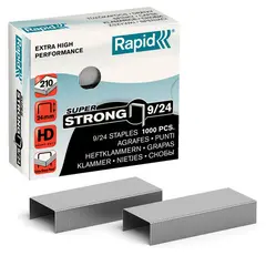 Скобы для степлера RAPID HD210 &quot;Super Strong&quot; №9/24, 1000 штук, в картонной коробке, до 210 листов, 24871800, фото 1