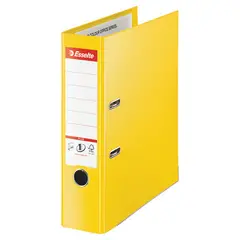 Папка-регистратор ESSELTE &quot;VIVIDA Plus&quot;, А4+, с двухсторонним покрытием из пластика, 80 мм, желтая, 624076, фото 1