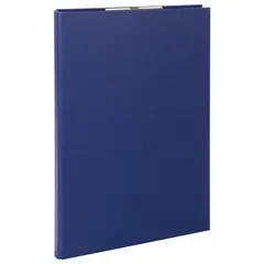 Папка-планшет STAFF, А4 (230х314 мм), с прижимом и крышкой, картон/бумвинил, синяя, 229054, фото 1