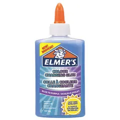 Клей для слаймов канцелярский меняющий цвет ELMERS Colour Changing Glue, 147мл,син на фиолет,2109507, фото 1