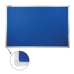 Доска c текстильным покрытием для объявлений (60х90 см) синяя, BRAUBERG, 231700, фото 1