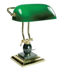 Светильник настольный из мрамора GALANT, основание - зеленый мрамор с золотистой отделкой, 231488, фото 1