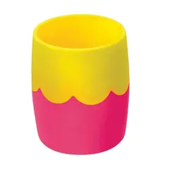 Подставка-органайзер СТАММ (стакан для ручек), розово-желтая, непрозрачная, СН502, фото 1