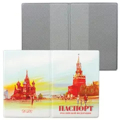 Обложка для паспорта, ПВХ, полноцветный рисунок, дизайн ассорти, ДПС, 2203.ПС, фото 1