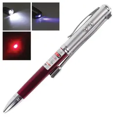 Указка лазерная, радиус 200 м, красный луч, LED-фонарь, стилус, детектор купюр, ручка, TD-RP-36, фото 1