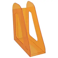 Лоток вертикальный для бумаг СТАММ &quot;Фаворит&quot; (235х240 мм), ширина 90 мм, тонированный оранжевый, ЛТ716, фото 1