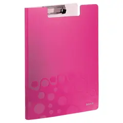 Папка-планшет LEITZ &quot;WOW&quot;, с верхним прижимом и крышкой, A4, 330х230 мм, полифом, розовая, 41990023, фото 1