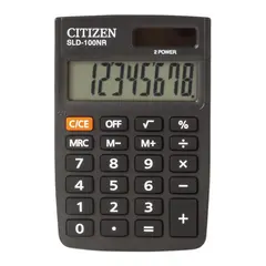 Калькулятор карманный CITIZEN SLD-100NR (90х60 мм), 8 разрядов, двойное питание, фото 1