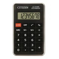 Калькулятор карманный CITIZEN LC310NR (114х69 мм), 8 разрядов, питание от батарейки, LC-310NR, фото 1