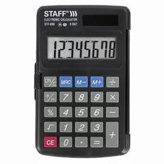 Калькулятор карманный STAFF STF-899 (117х74 мм), 8 разрядов, двойное питание, 250144, фото 1