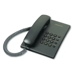 Телефон PANASONIC KX-TS2350RUB, черный, повторный набор, тональный/импульсный режим, фото 1