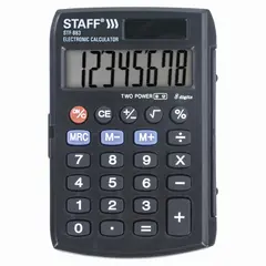 Калькулятор карманный STAFF STF-883 (95х62 мм), 8 разрядов, двойное питание, 250196, фото 1