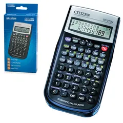 Калькулятор инженерный CITIZEN SR-270N (154х80 мм), 236 функций, 10+2 разряда, питание от батарейки, сертифицирован для ЕГЭ, фото 1