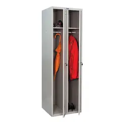 Шкаф металлический для одежды ПРАКТИК &quot;LE-21C&quot; (в сборе), двухсекционный, 1830х575х500 мм, 29 кг, фото 1