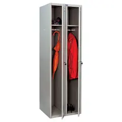 Шкаф металлический для одежды ПРАКТИК &quot;LS-21&quot;, двухсекционный, 1830х575х500 мм, 29 кг, фото 1