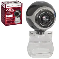 Веб-камера DEFENDER C-090, 0,3 Мп, микрофон, USB 2.0, регулируемое крепление, черная, 63090, фото 1