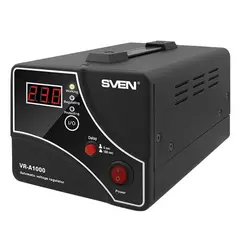 Стабилизатор напряжения SVEN VR-A1000,1000ВА/600 Вт, 1 розетка, входное напряжение 140-275 В, SV-014407, фото 1