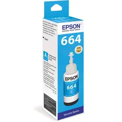 Чернила EPSON (C13T66424A) для СНПЧ Epson L100/L110/L200/L210/L300/L456/L550, голубые, оригинальные, фото 1