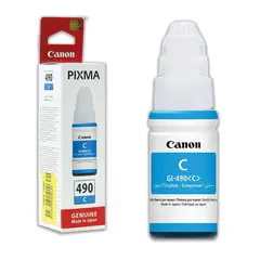 Чернила CANON (GI-490С) для СНПЧ Pixma G1400\G2400\G3400, голубые, ресурс 7000 стр., оригинальные, 0664C001, фото 1
