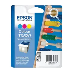 Картридж струйный EPSON (C13T05204010) Stylus Color 400/600/740/1520/Scan2000/2500 и другие, цветной, оригинальный, фото 1