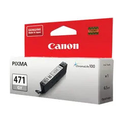 Картридж струйный CANON (CLI-471GY) PIXMA MG5740/MG6840/MG7740, серый, оригинальный, ресурс 780 стр., 0404C001, фото 1