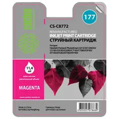 Картридж струйный CACTUS (CS-C8772) для HP Photosmart C7283/C8183, пурпурный, 11,4 мл, фото 1