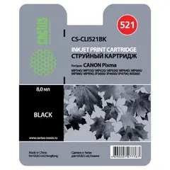 Картридж струйный CACTUS (CS-CLI521BK) для CANON Pixma MP540/630/980, черный фото, фото 1